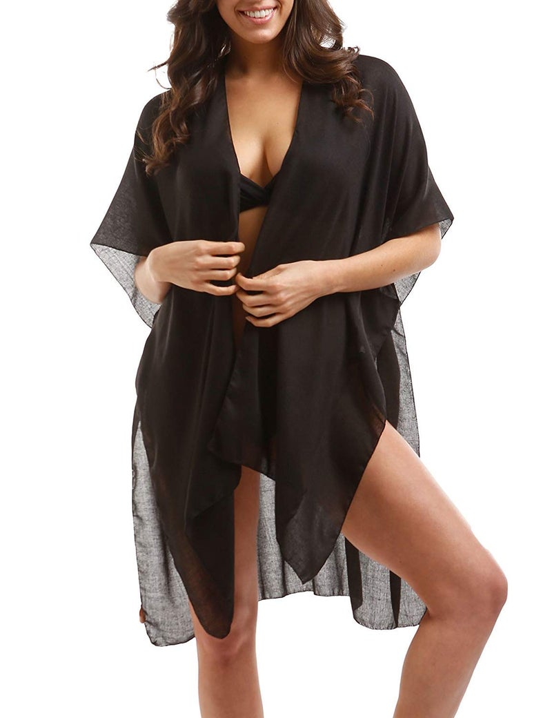 Funky Junque غطاء شاطئي عروس من فنكي جنك للنساء - شال زفاف للحفلات الوداعية للعزوبية، قبيلة العروس - أسود - Image 2